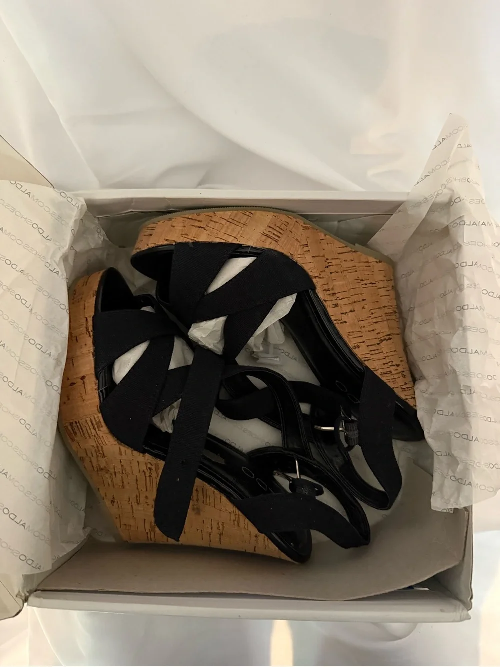 ALDO Black Crisscross Slingback Heels